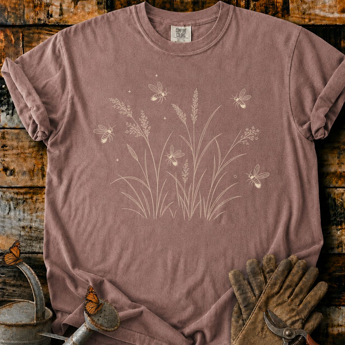 Fireflies Over a Mossy Meadow T-Shirt