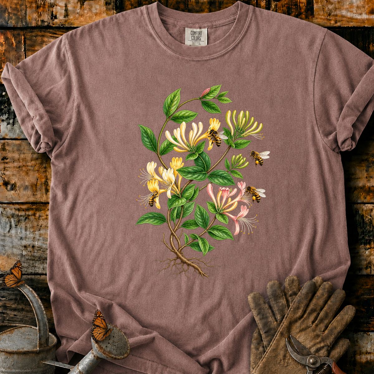 Vintage Honeysuckle Botanical T-Shirt