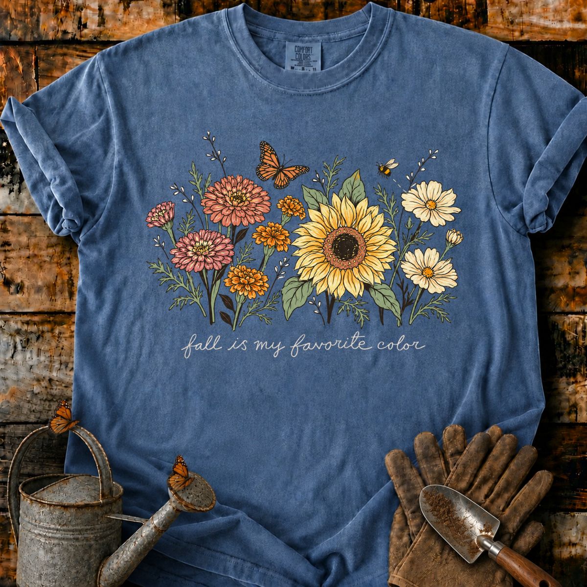 Vintage Autumn Wildflower Bouquet T-Shirt