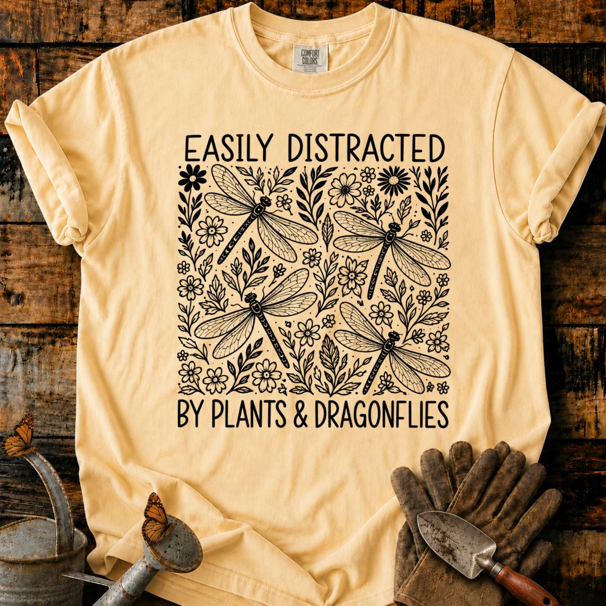 Easily Distracted by Plants & Dragonflies T-Shirt