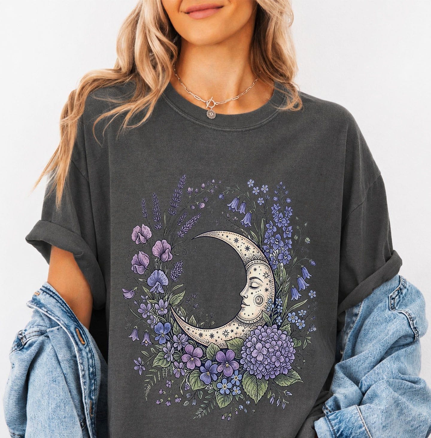 Purple Moon Floral Tshirt