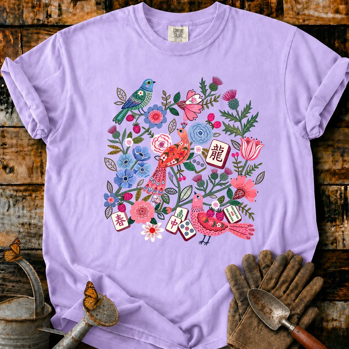 Botanical Mahjong Garden T-Shirt