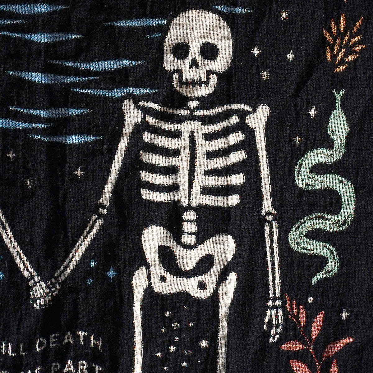 Personalized Skeleton Couple Woven Blanket