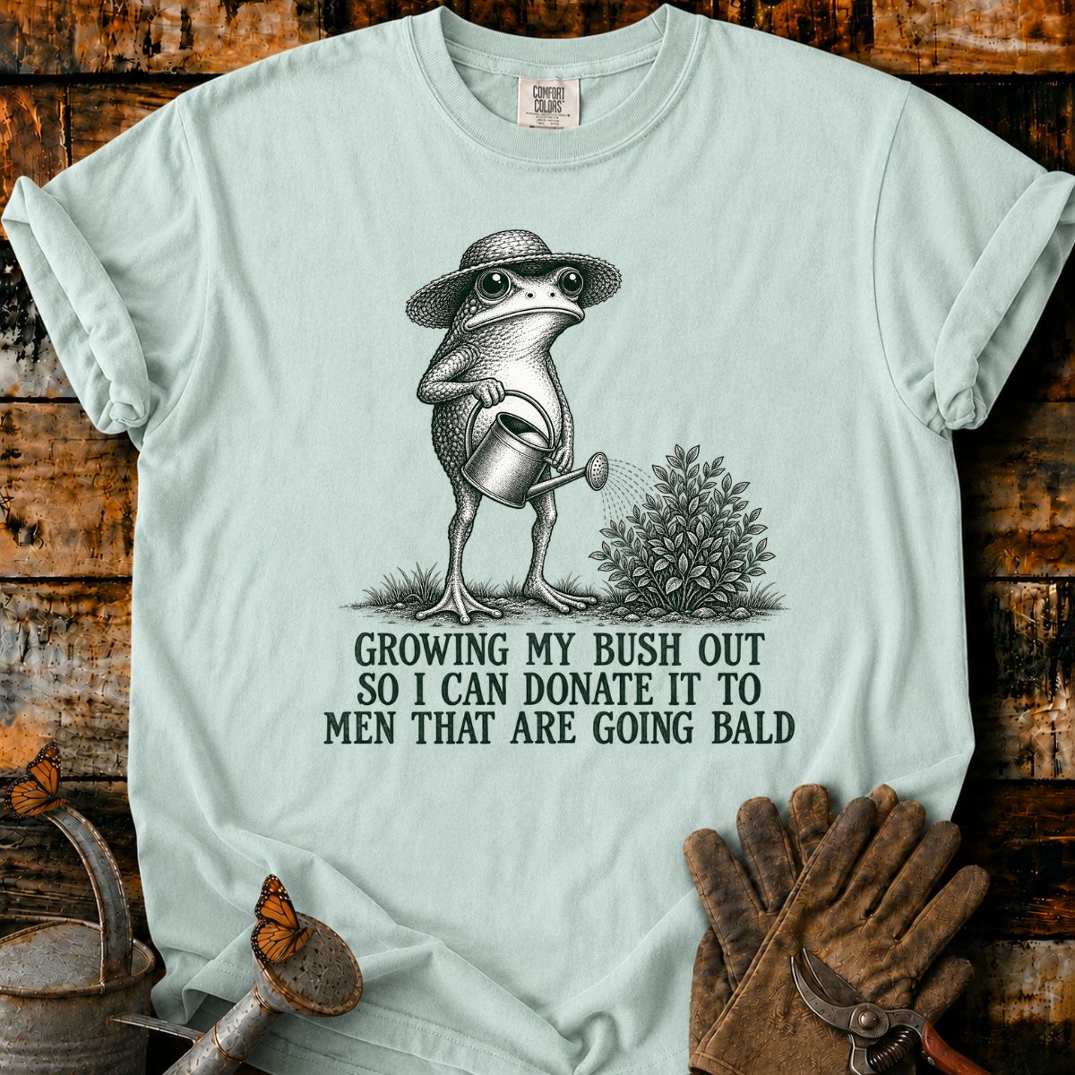 Frog Gardener’s Baldness Joke T-Shirt