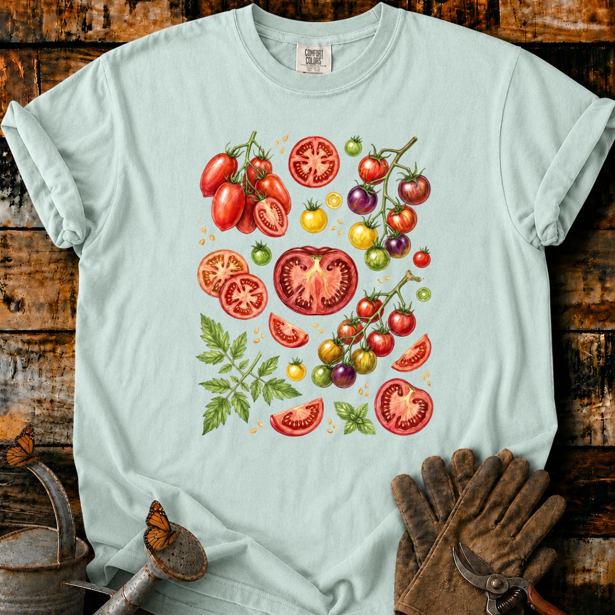 Vibrant Tomato Botanical T-Shirt