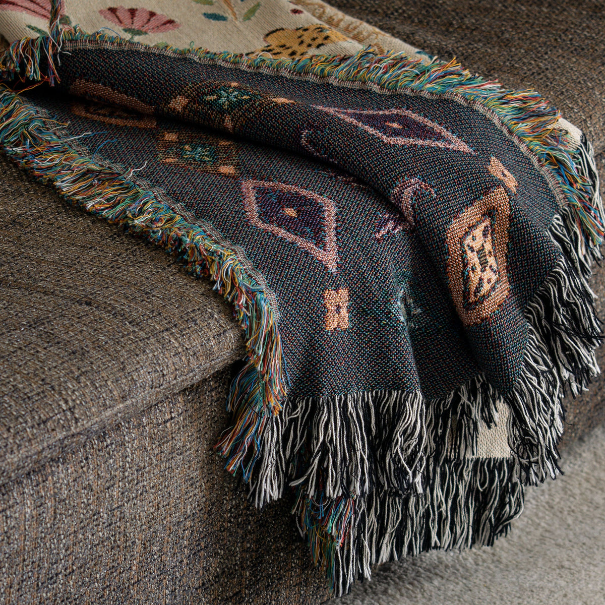 Tiger Jungle Woven Blanket