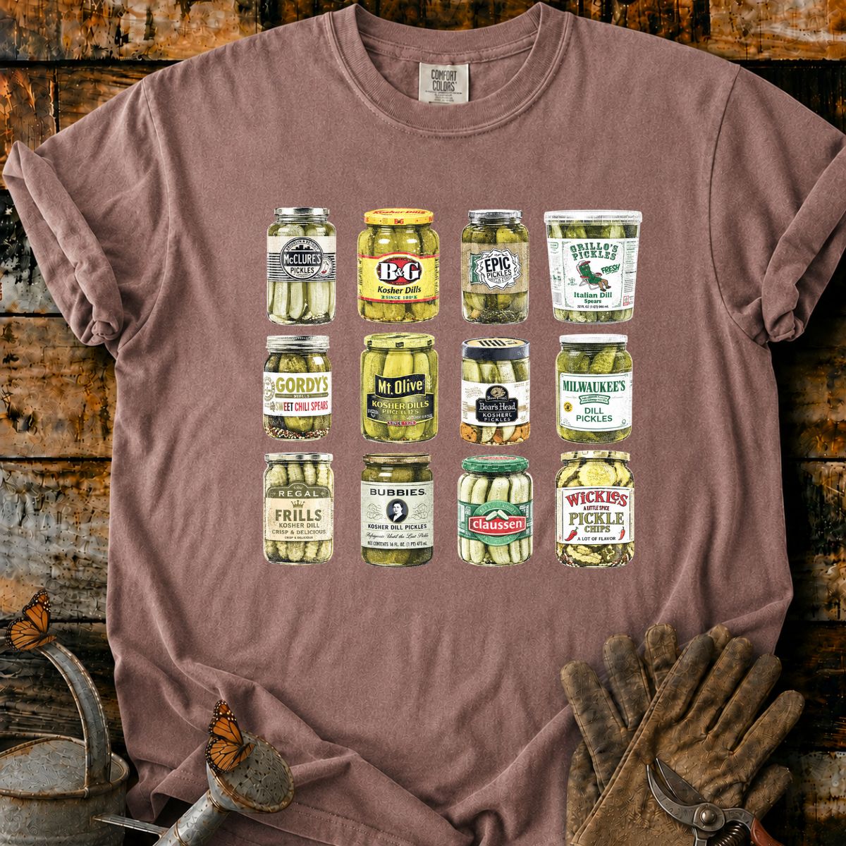Vintage Pickle Jar Grid T-Shirt