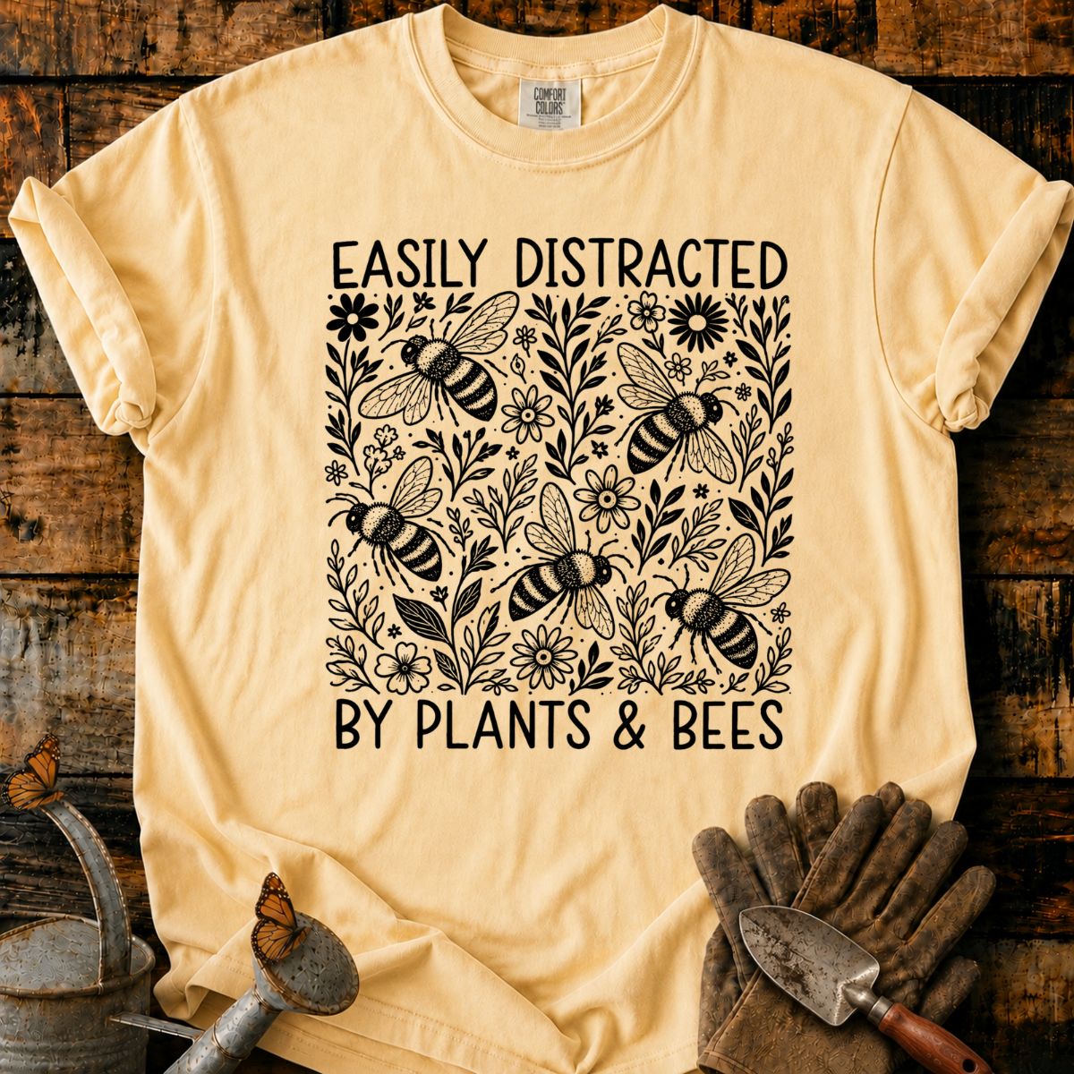 Easily Distracted by Plants & Bees T-Shirt