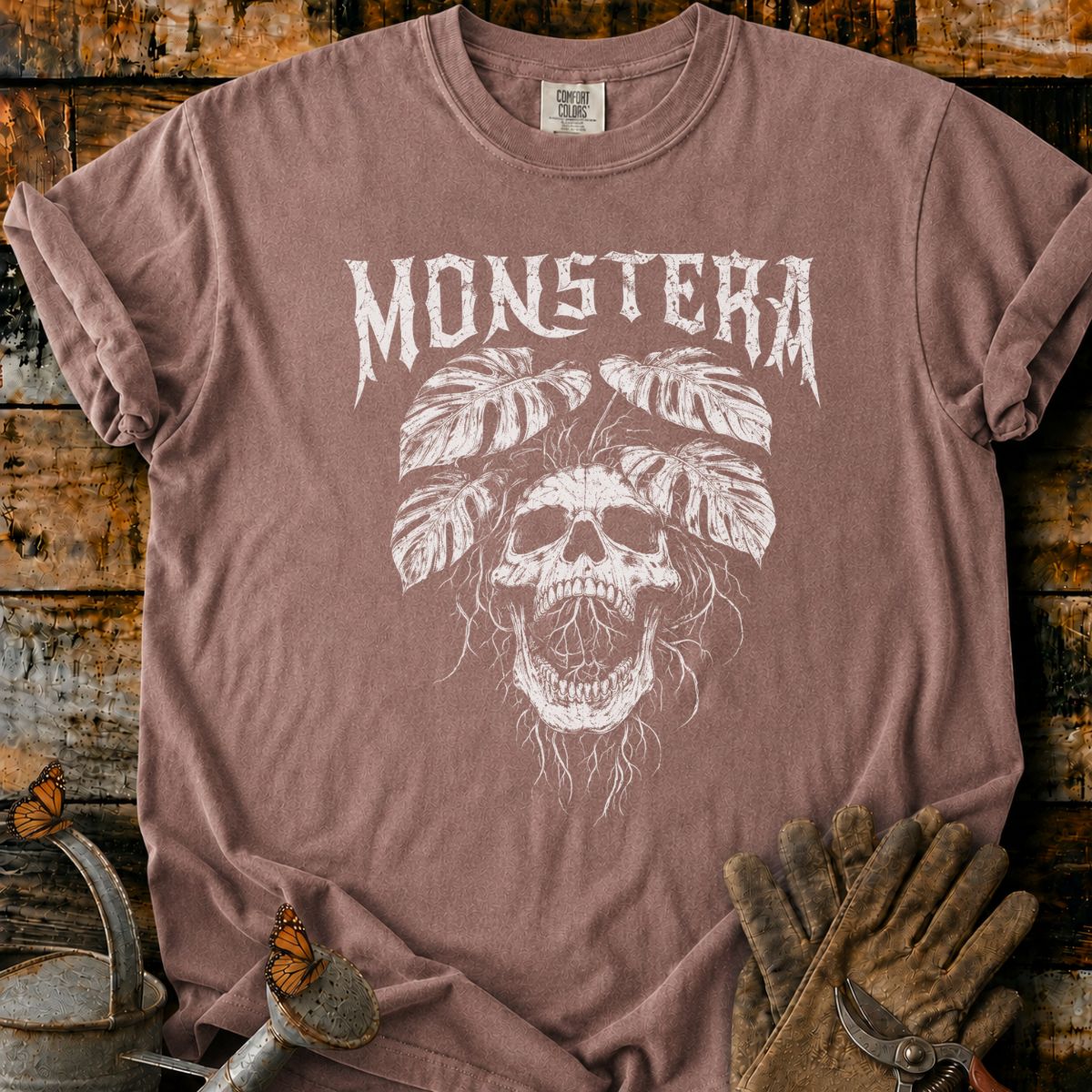 Monstera Skull Horror Metal T-Shirt