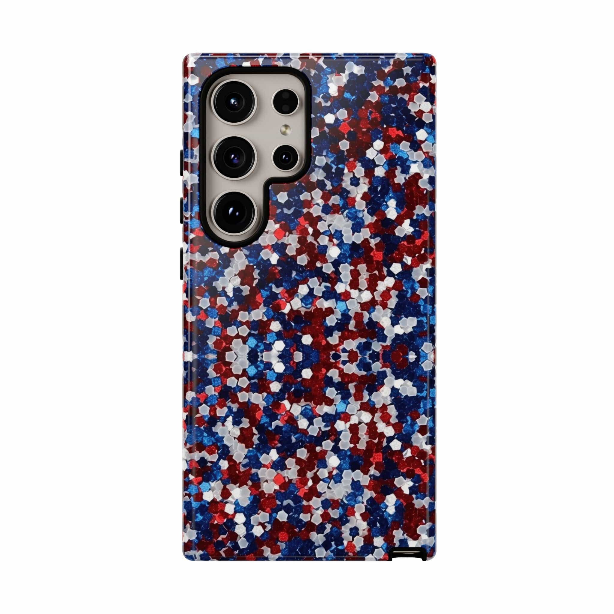 Red White Blue Glitter Phone Case