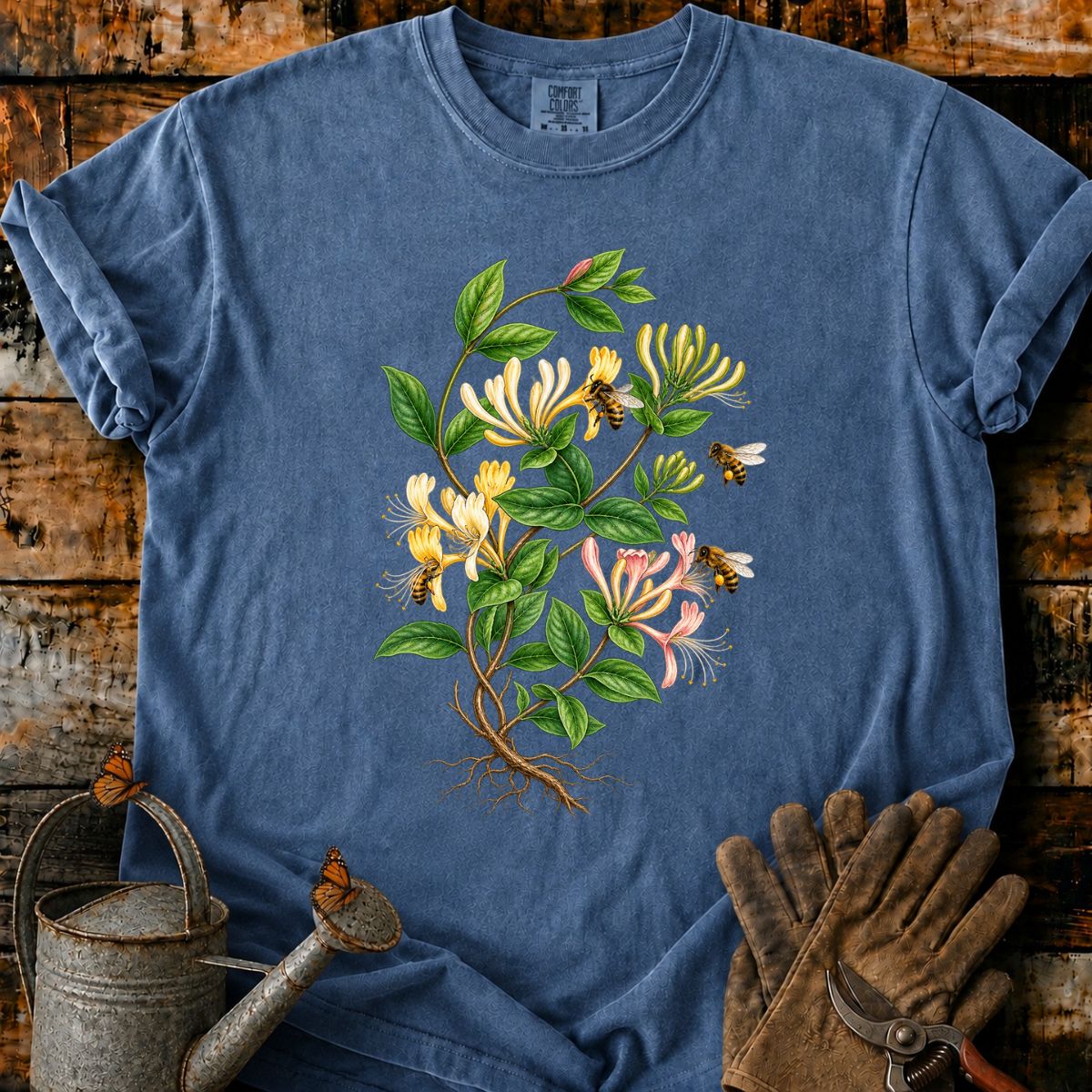 Vintage Honeysuckle Botanical T-Shirt