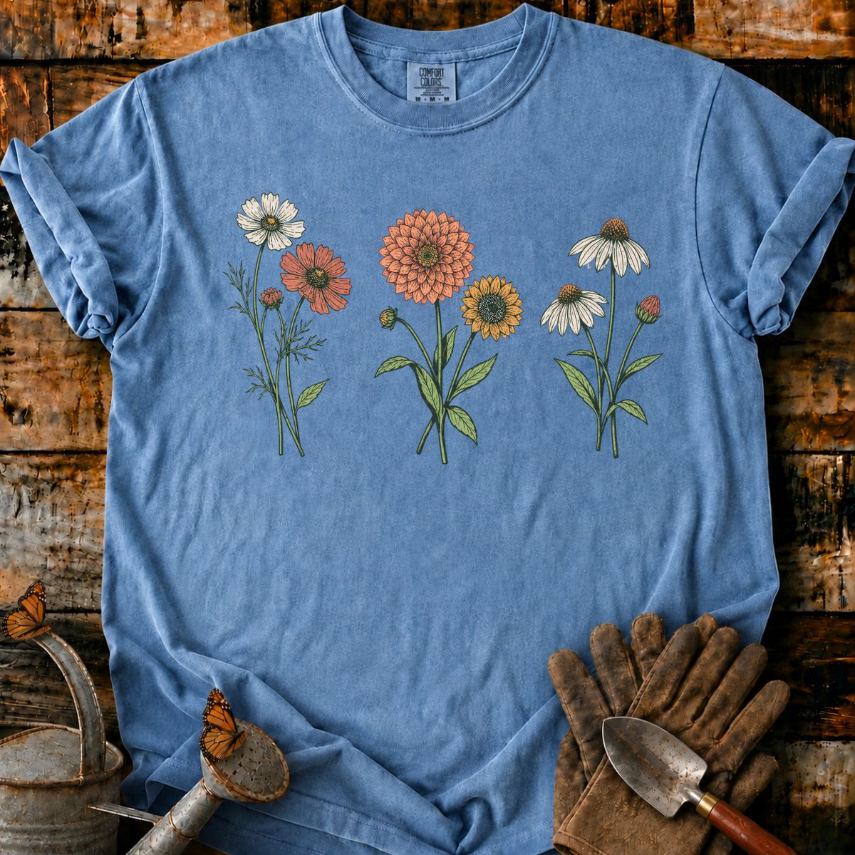 Wildflower Knit Botanical Graphic T-Shirt