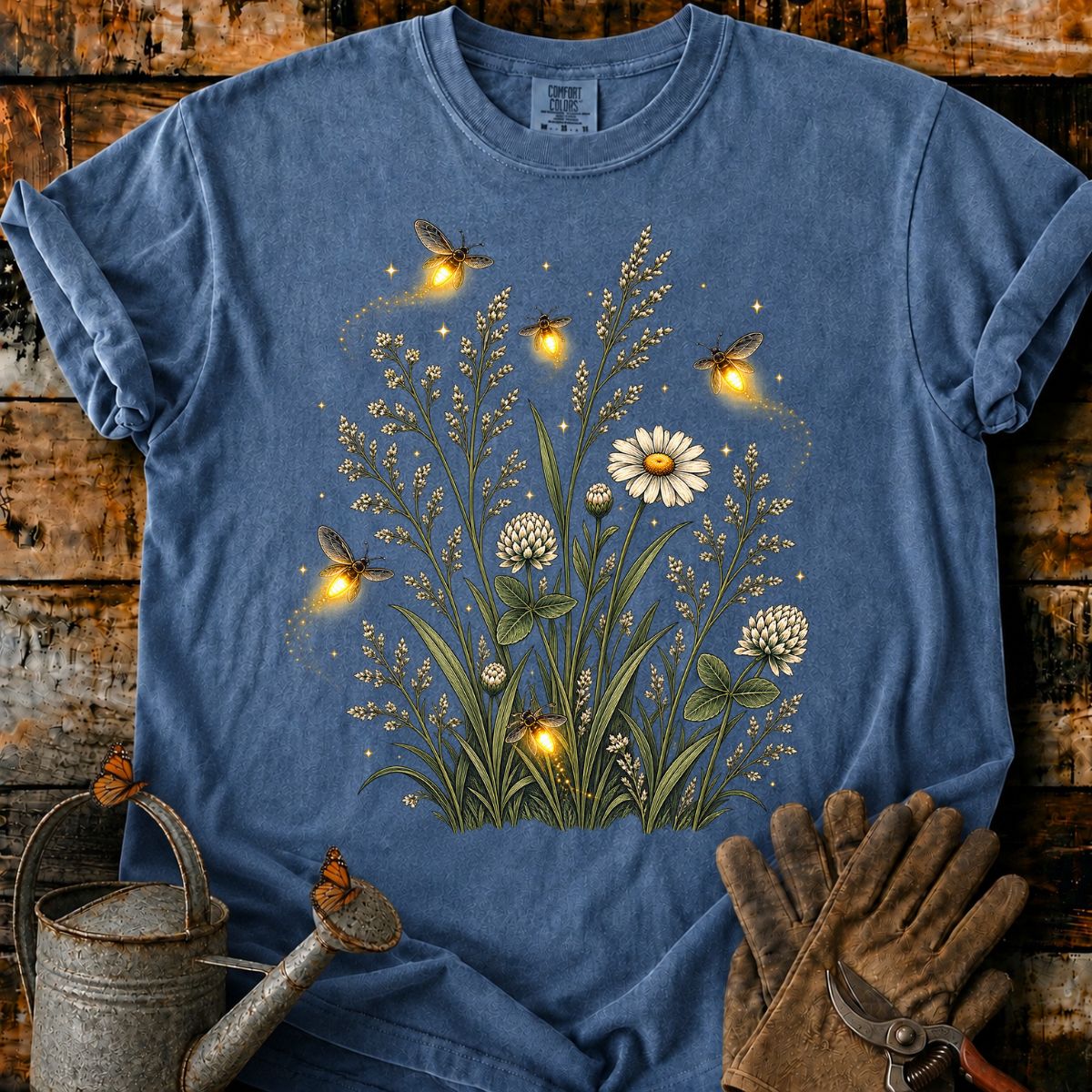 Glowing Fireflies in a Meadow T-Shirt