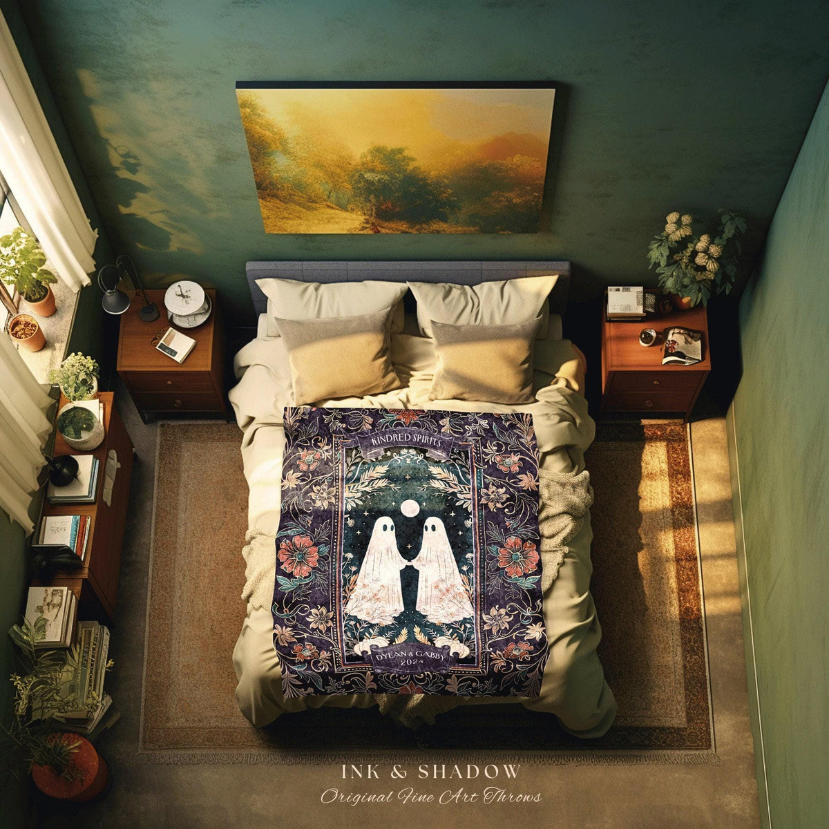 Personalized Kindred Spirits Ghost Throw