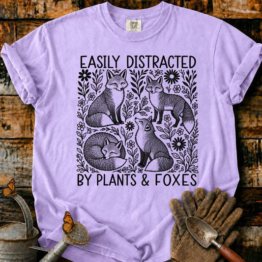 Easily Distracted by Plants & Foxes T-Shirt