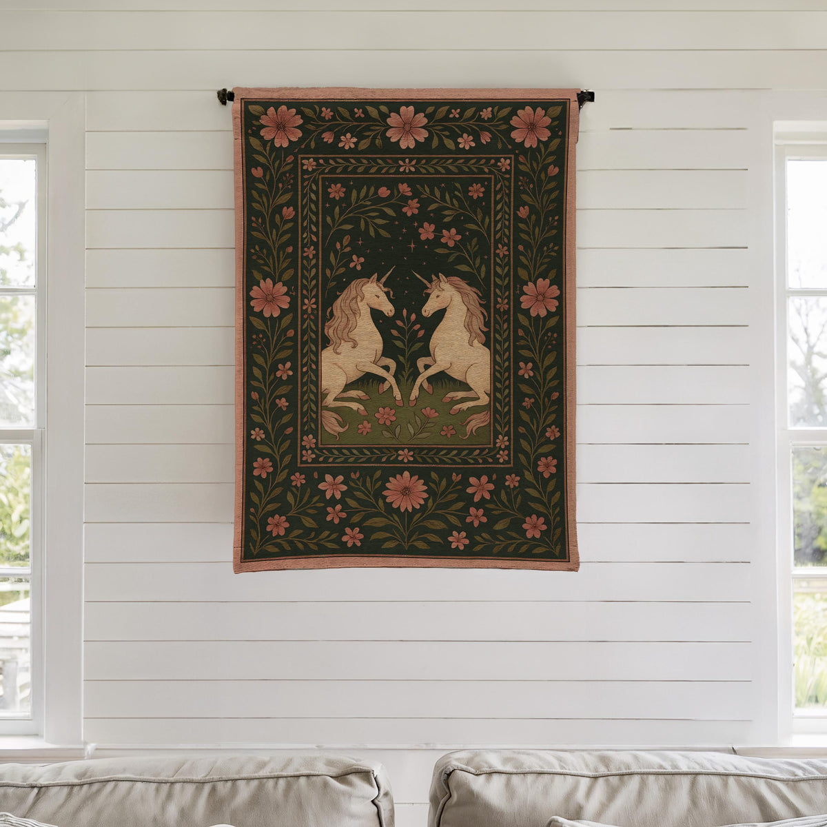 Unicorn Garden Woven Blanket