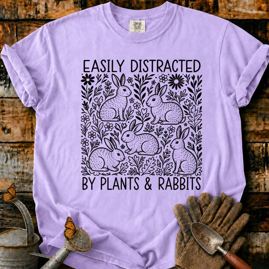 Easily Distracted by Plants & Rabbits T-Shirt