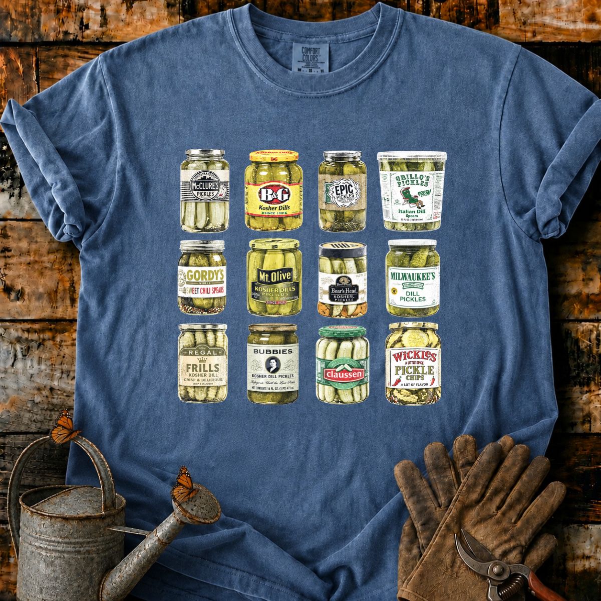Vintage Pickle Jar Grid T-Shirt