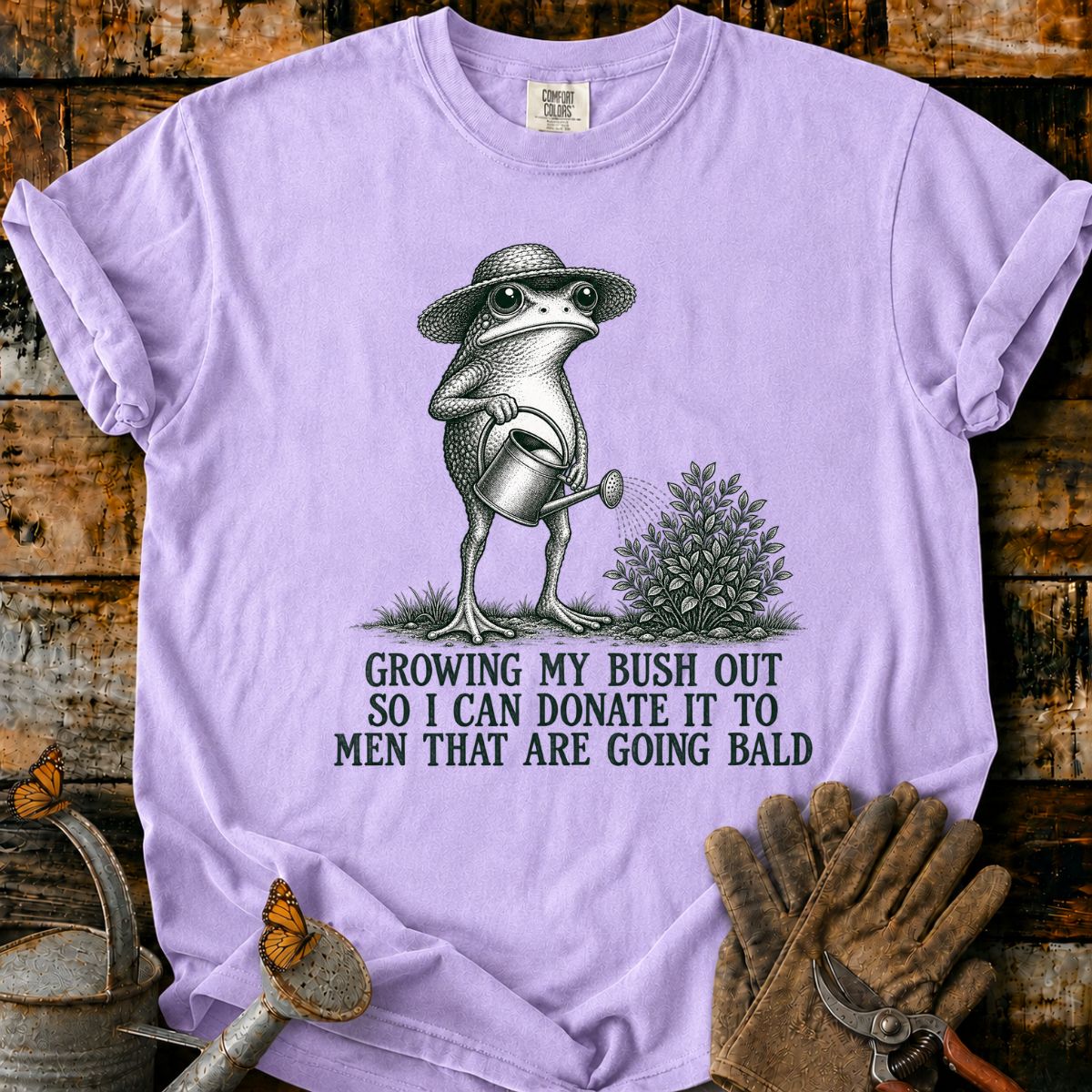 Frog Gardener’s Baldness Joke T-Shirt