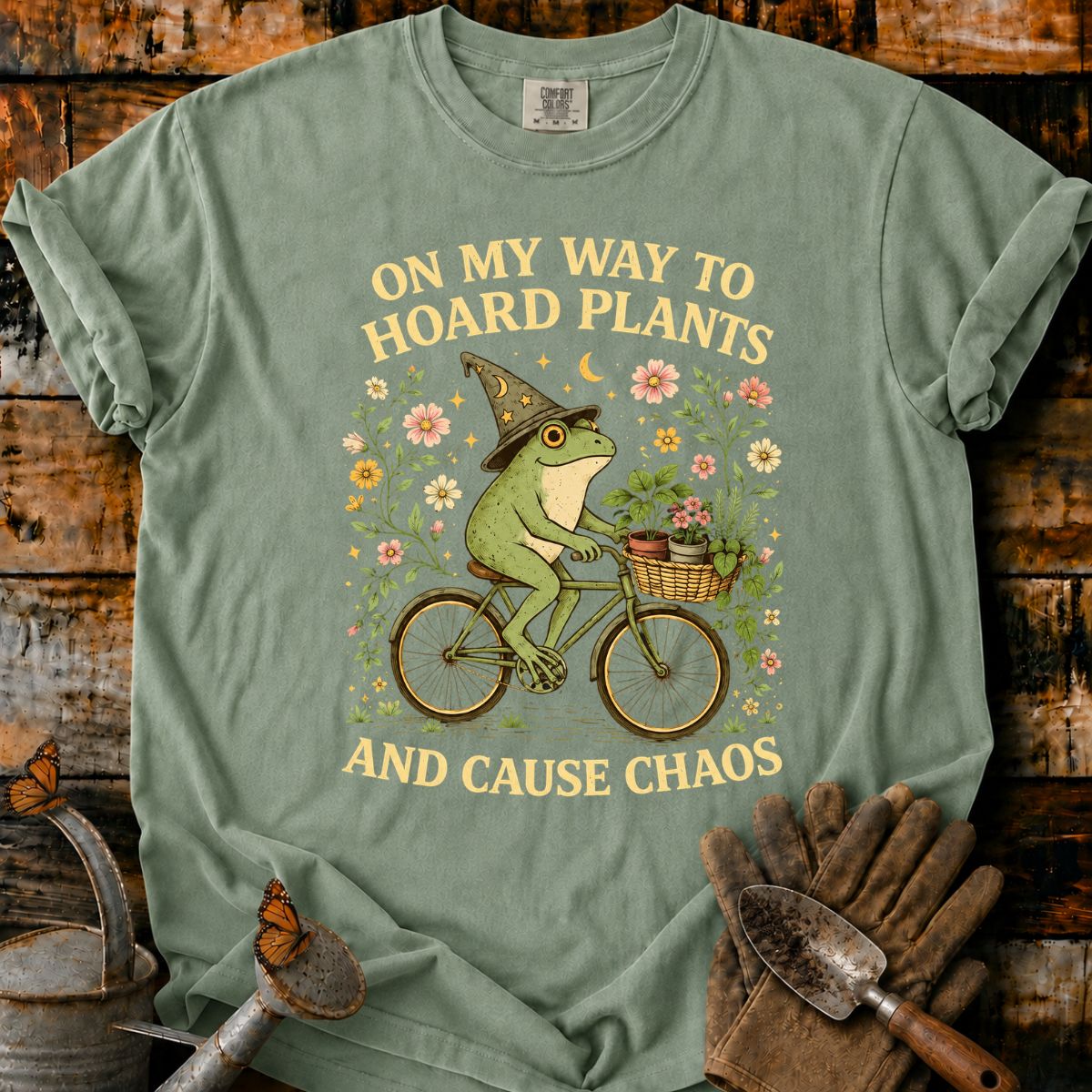 Frog Witch’s Botanical Bicycle Adventure T-Shirt