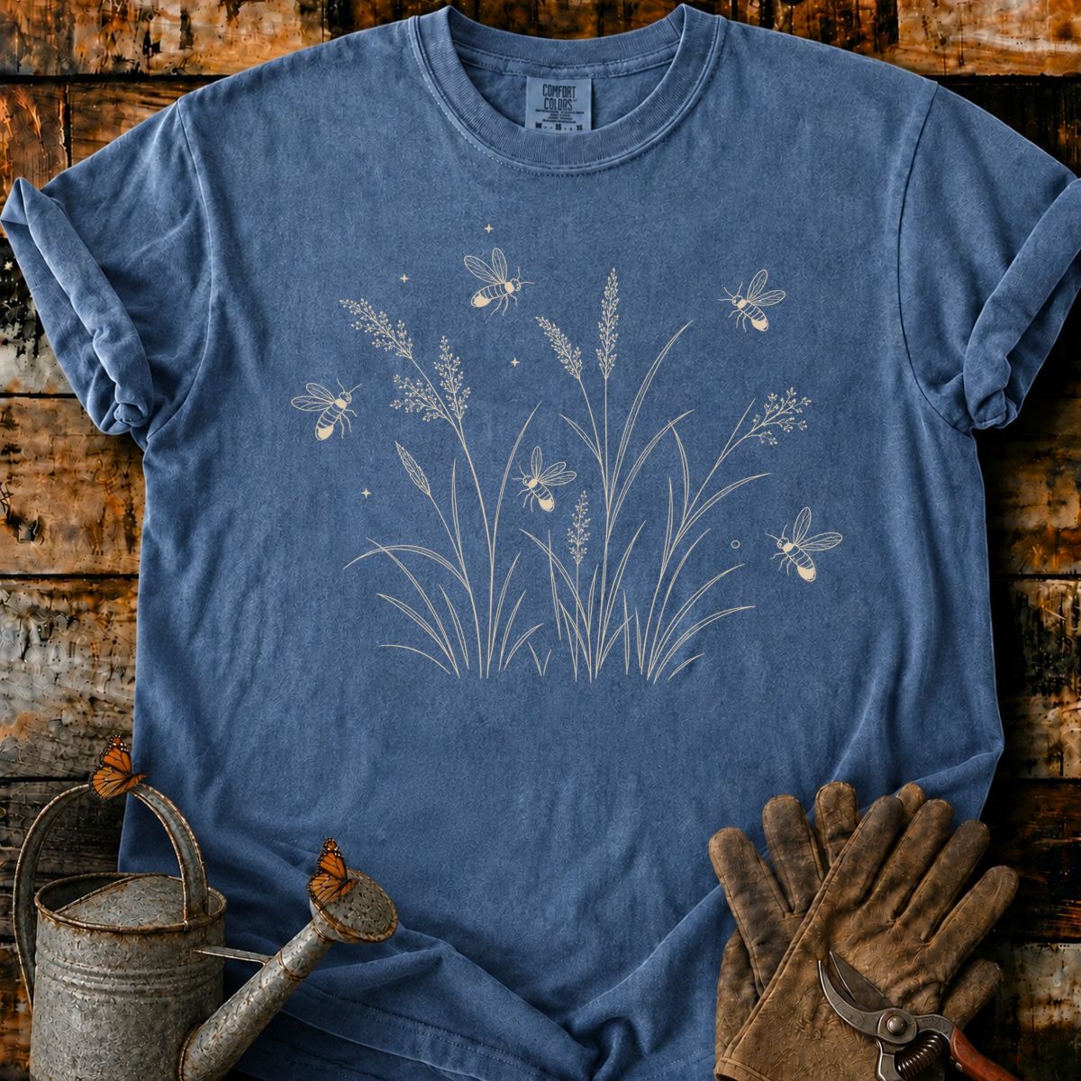 Fireflies Over a Mossy Meadow T-Shirt