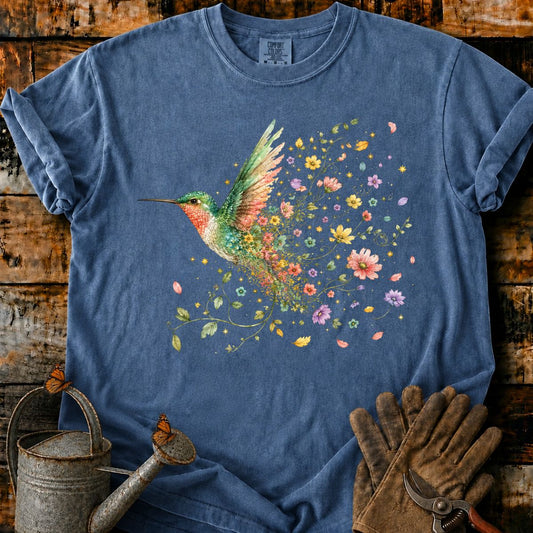 Hummingbird Floral Explosion T-Shirt