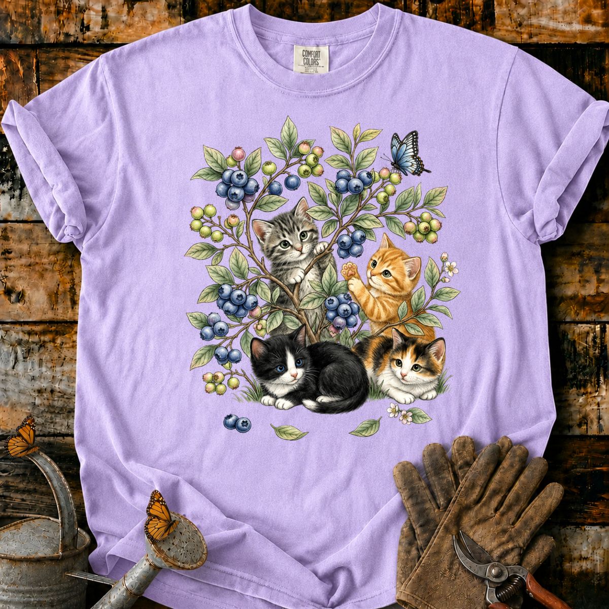 Kittens Among Blueberries T-Shirt