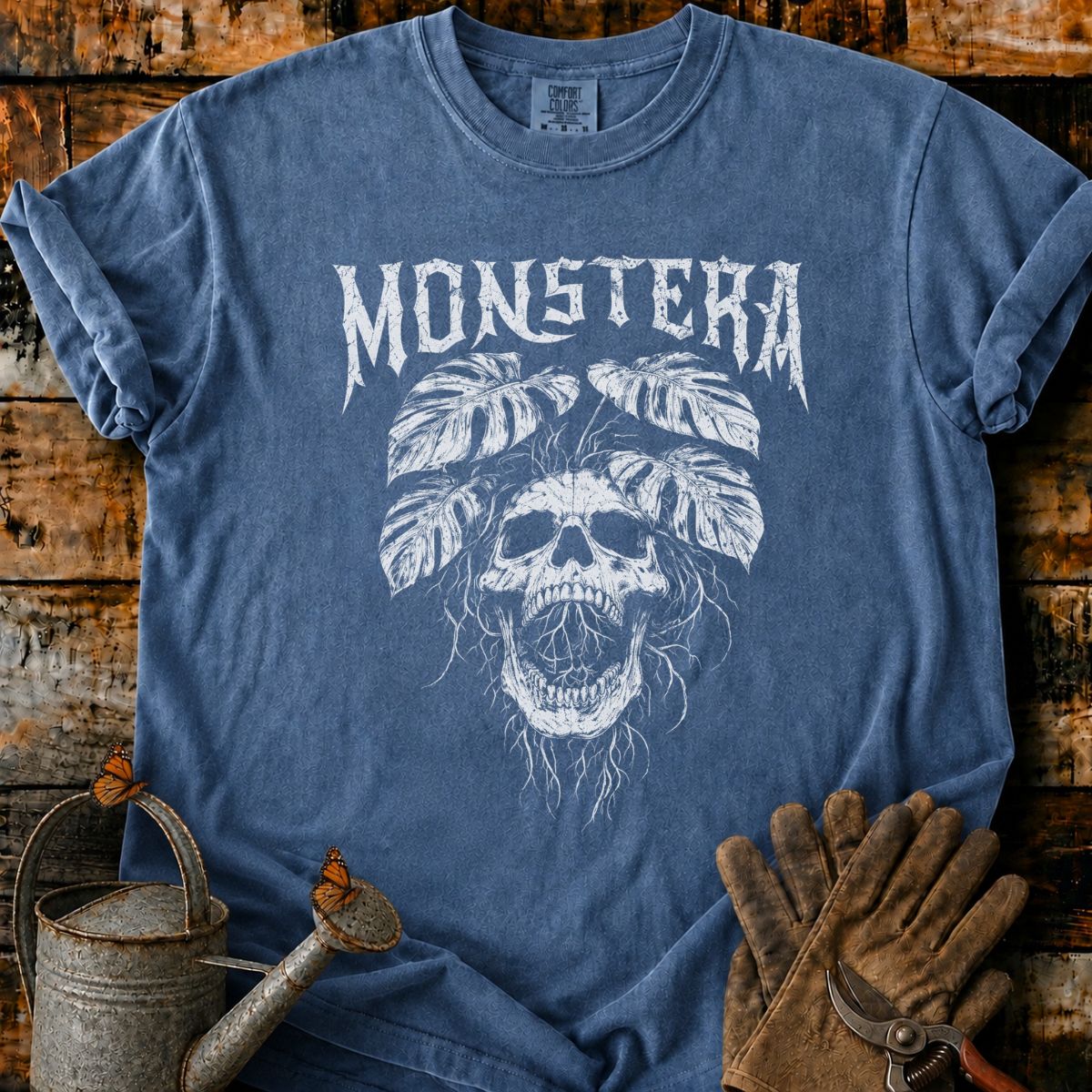 Monstera Skull Horror Metal T-Shirt