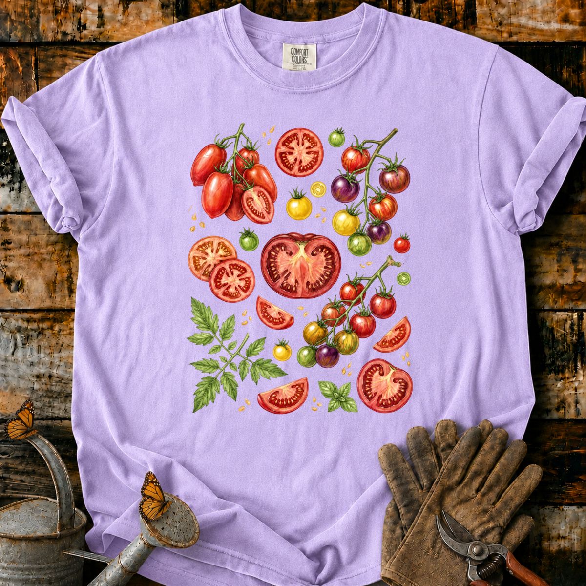 Vibrant Tomato Botanical T-Shirt
