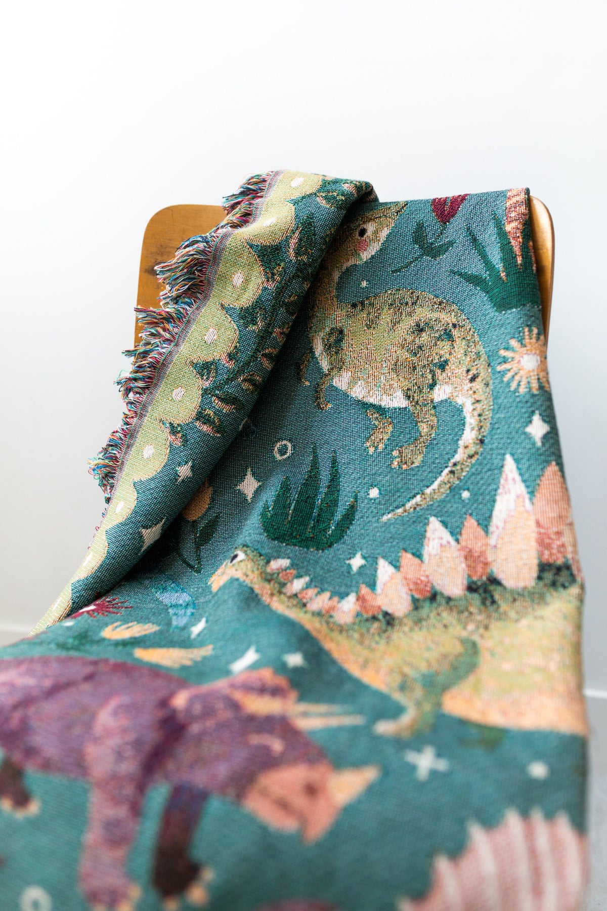 Dinosaur Woven Blanket