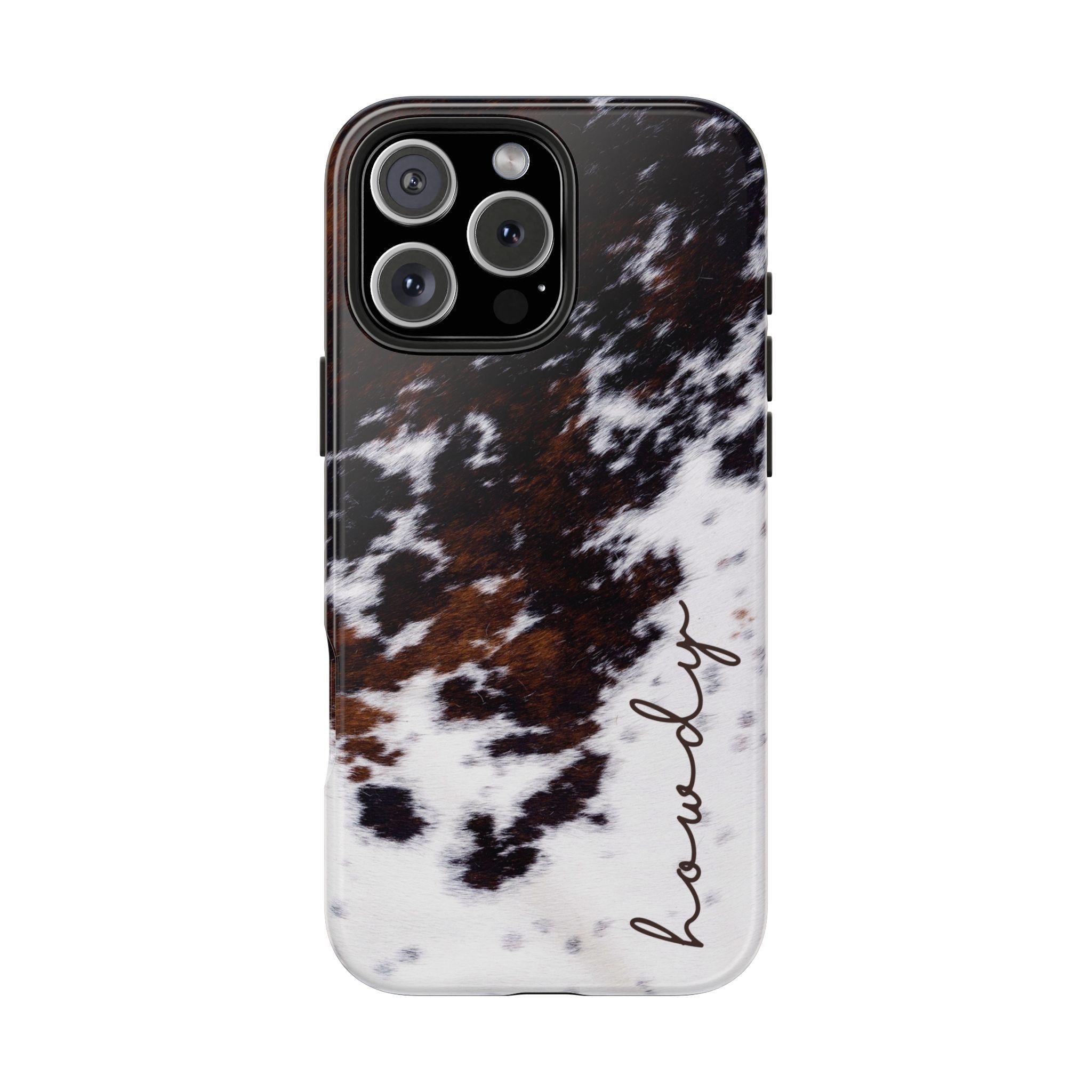 Howdy Cowhide Phone Case