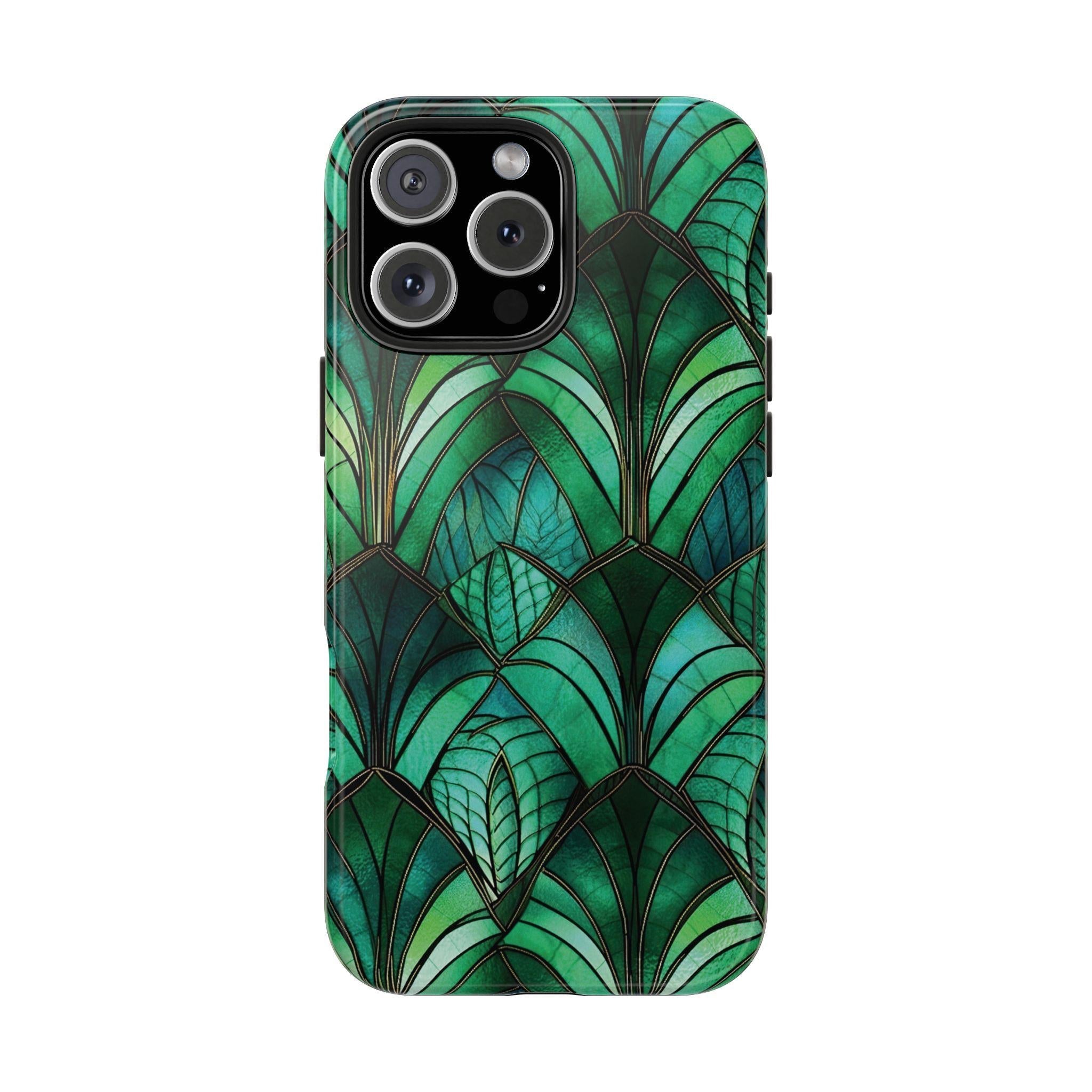 Emerald Green Stained Glass Phone Case