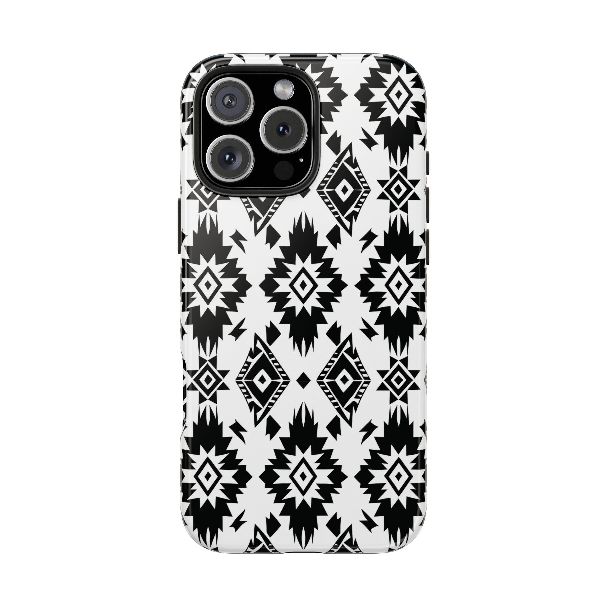 Black White Aztec Phone Case