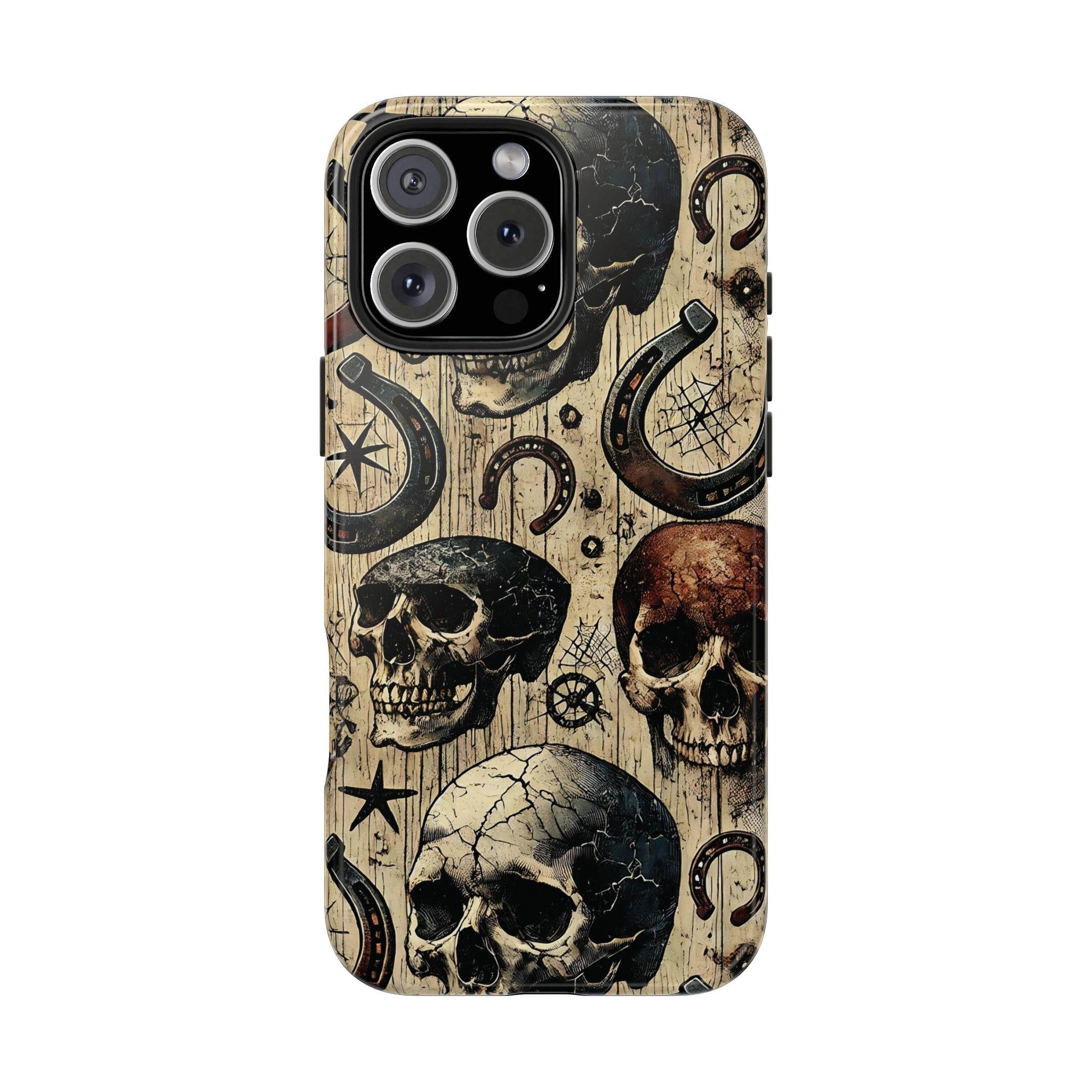 Skulls and Horseshoes Phone Case