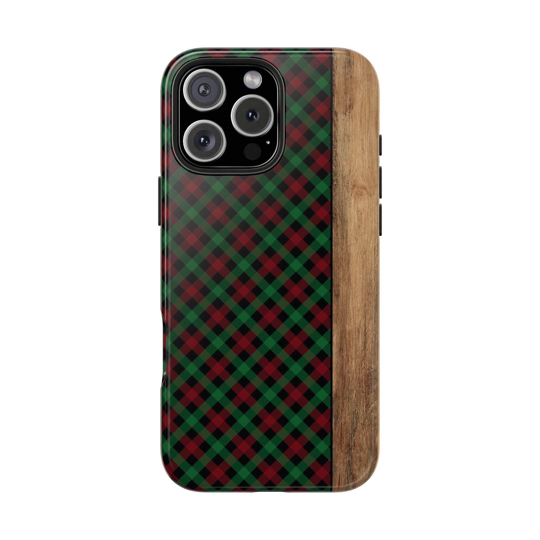 Red Green Plaid Phone Case