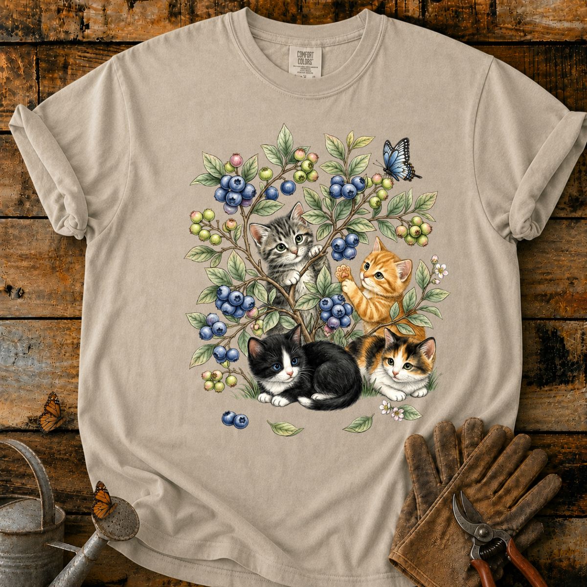 Kittens Among Blueberries T-Shirt