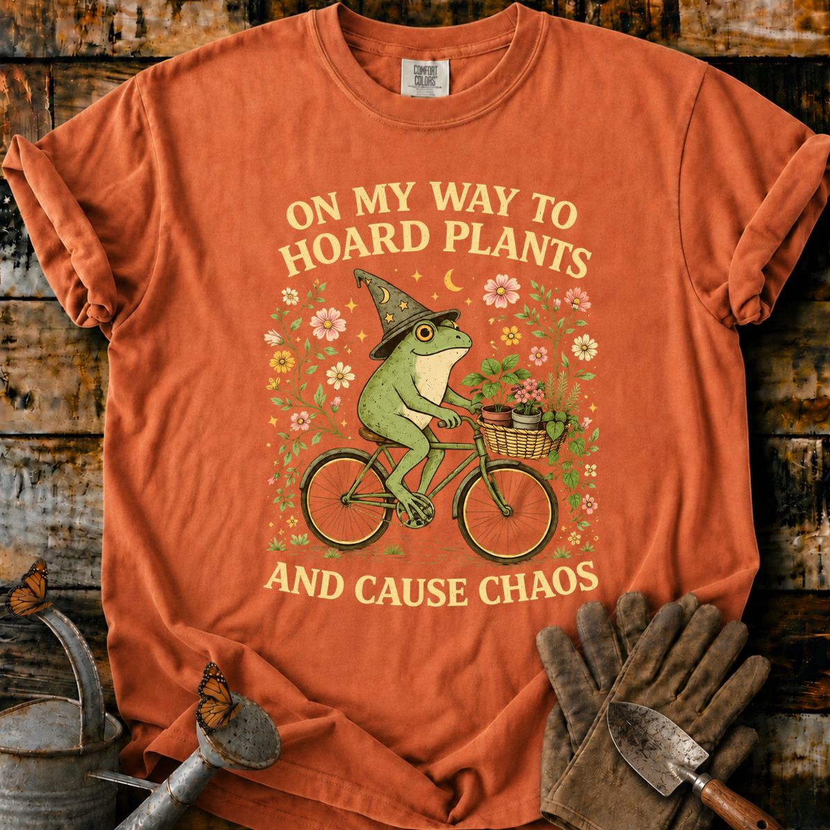 Frog Witch’s Botanical Bicycle Adventure T-Shirt