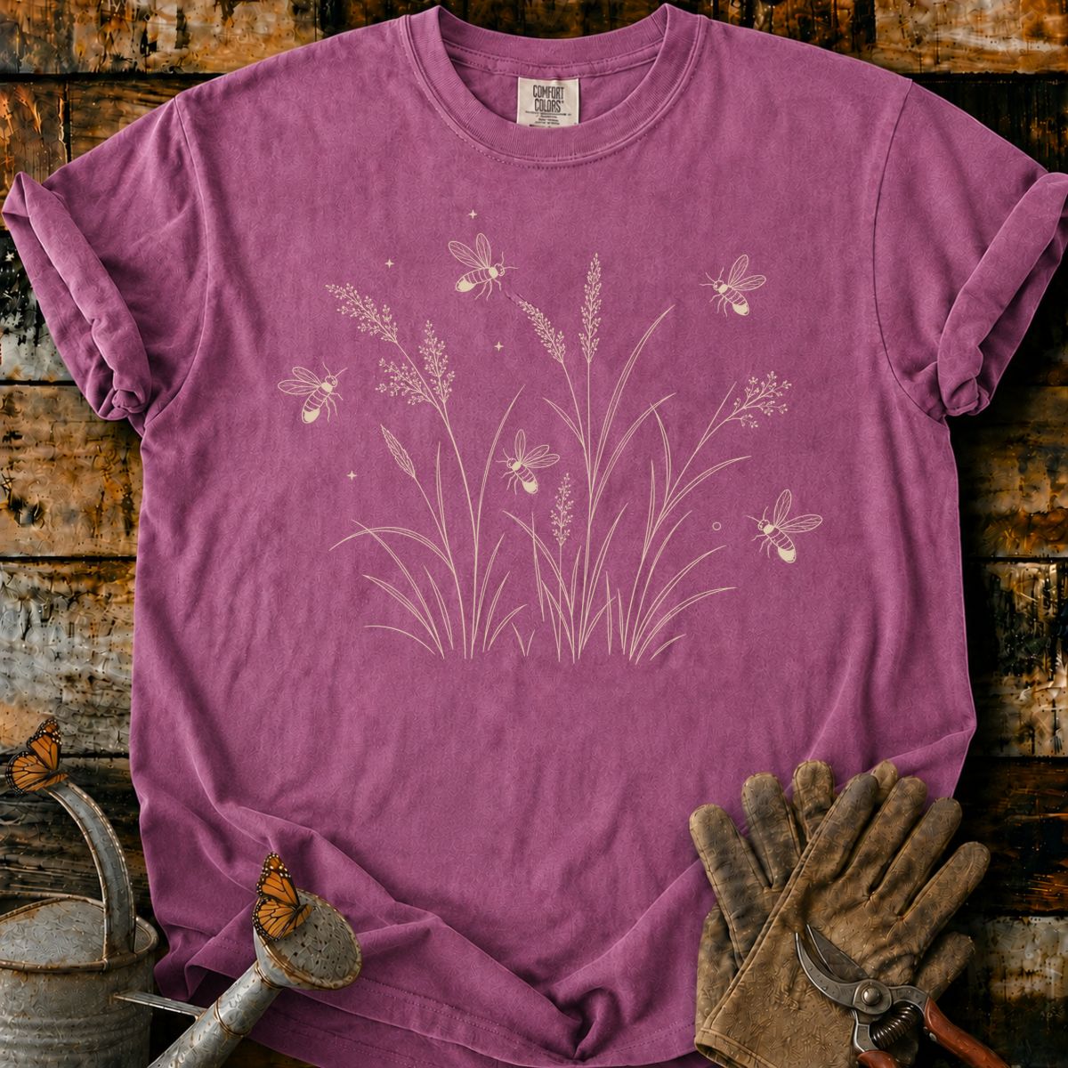 Fireflies Over a Mossy Meadow T-Shirt