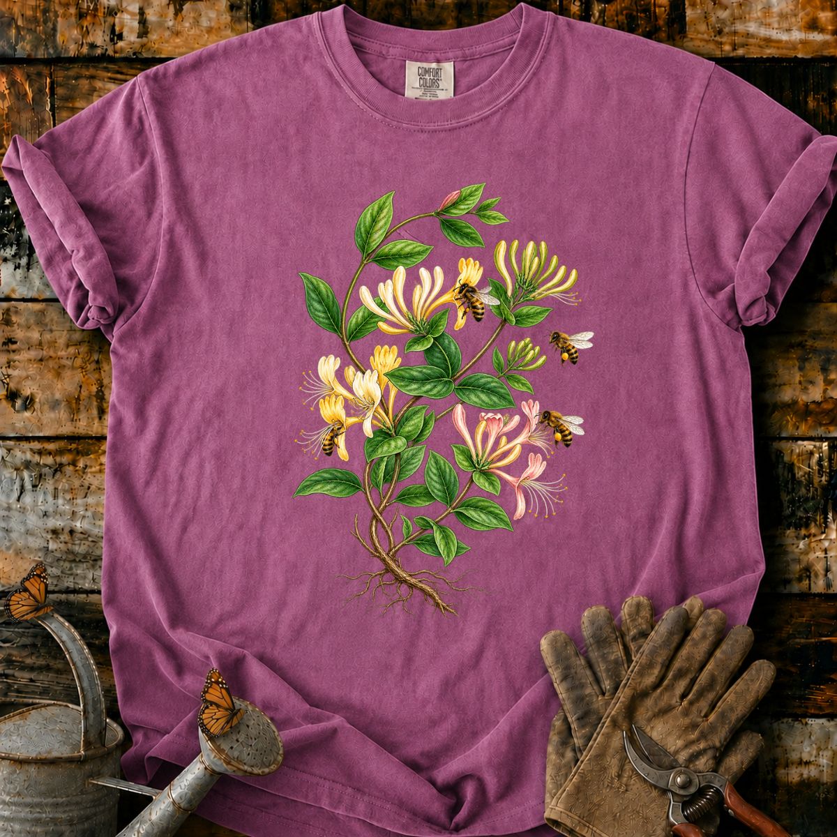 Vintage Honeysuckle Botanical T-Shirt