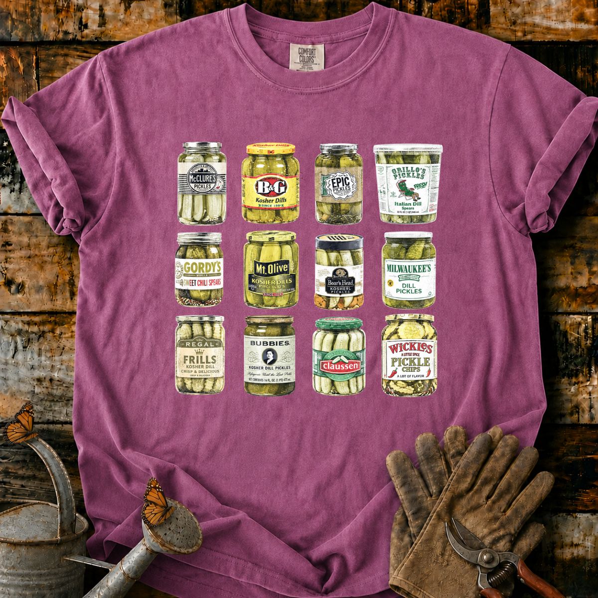 Vintage Pickle Jar Grid T-Shirt