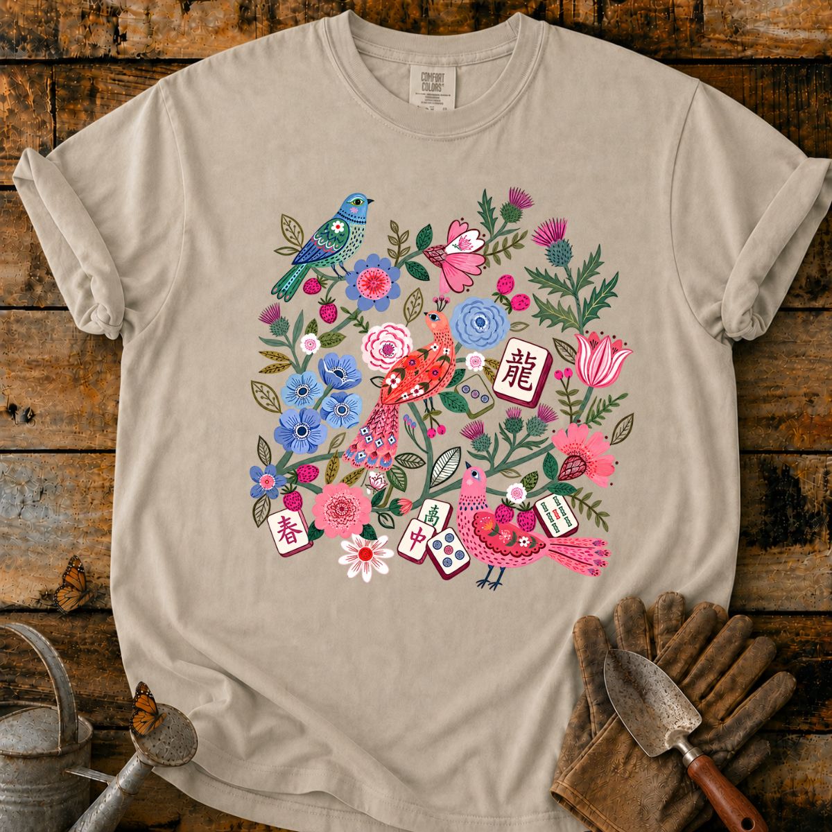 Botanical Mahjong Garden T-Shirt