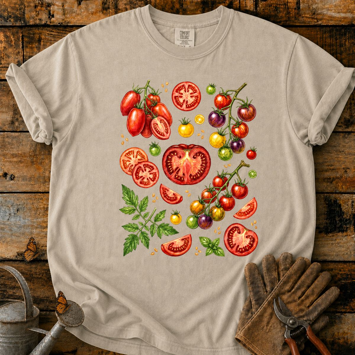 Watercolor Tomato Botanical T-Shirt