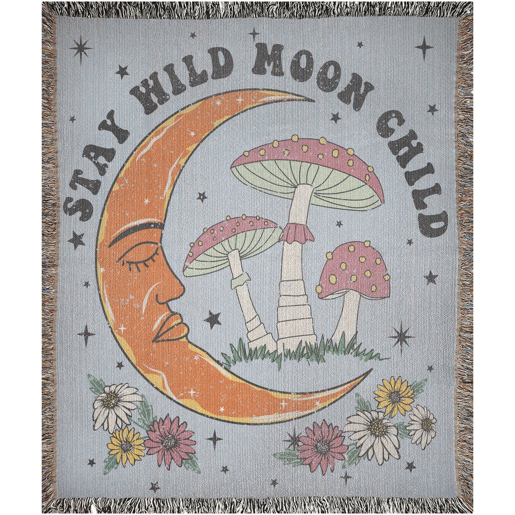 Stay Wild Moon Child Woven Blanket