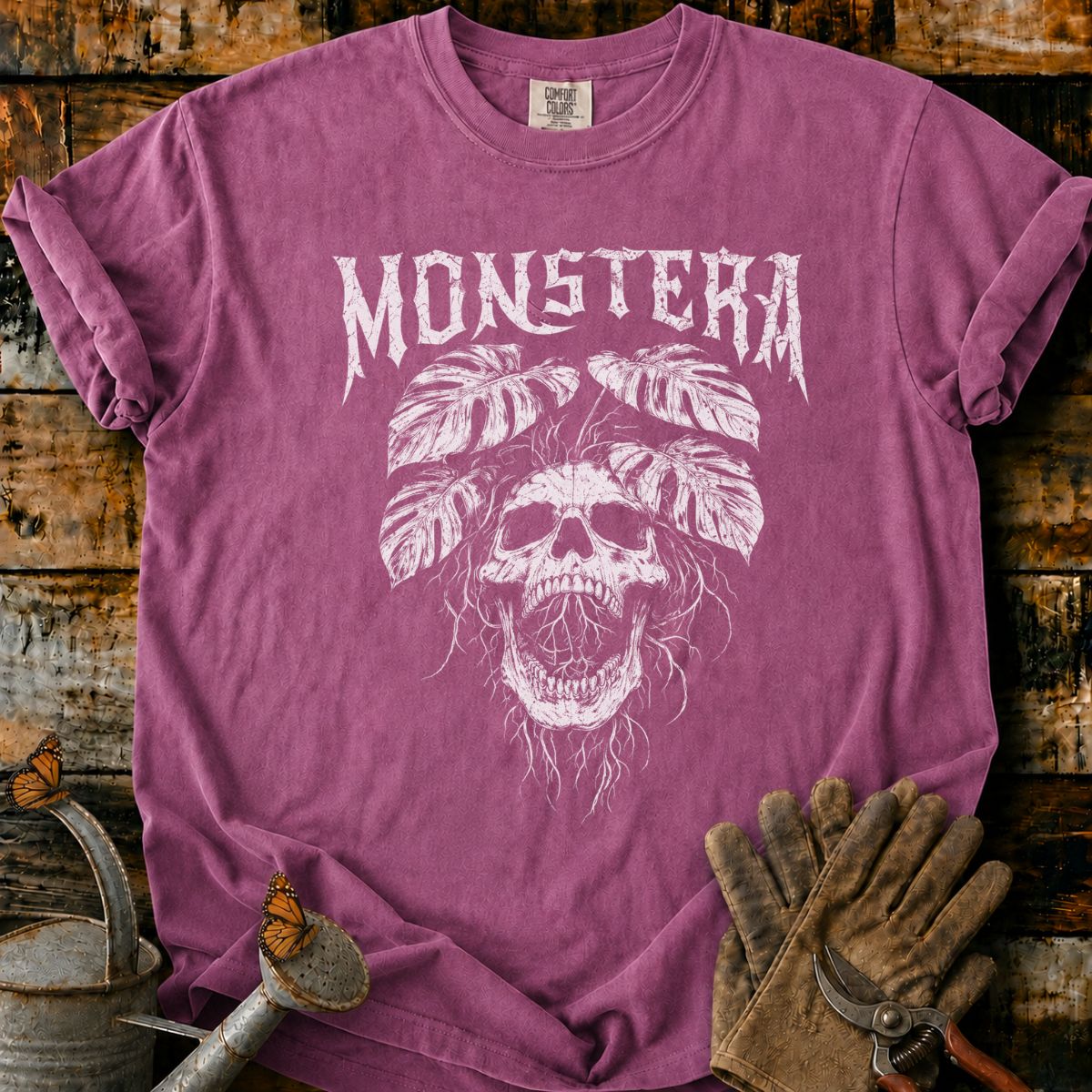 Monstera Skull Horror Metal T-Shirt