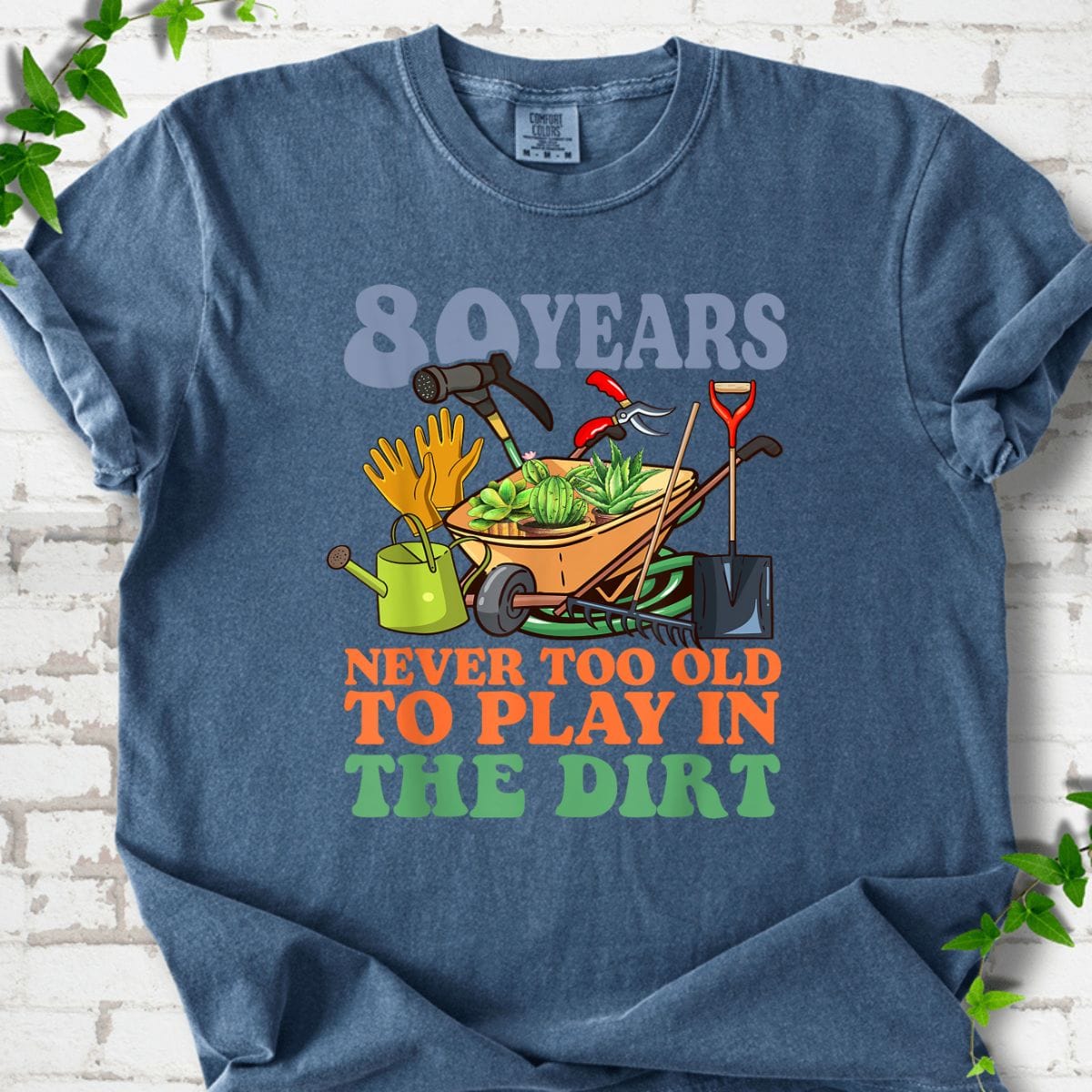80 Years Old Birthday Funny Gardening T-Shirt