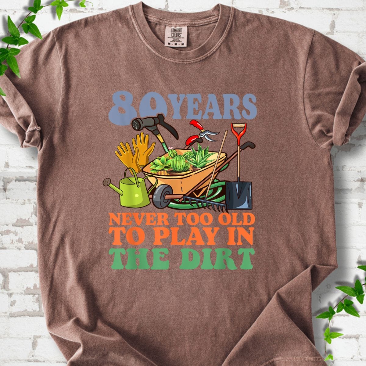 80 Years Old Birthday Funny Gardening T-Shirt