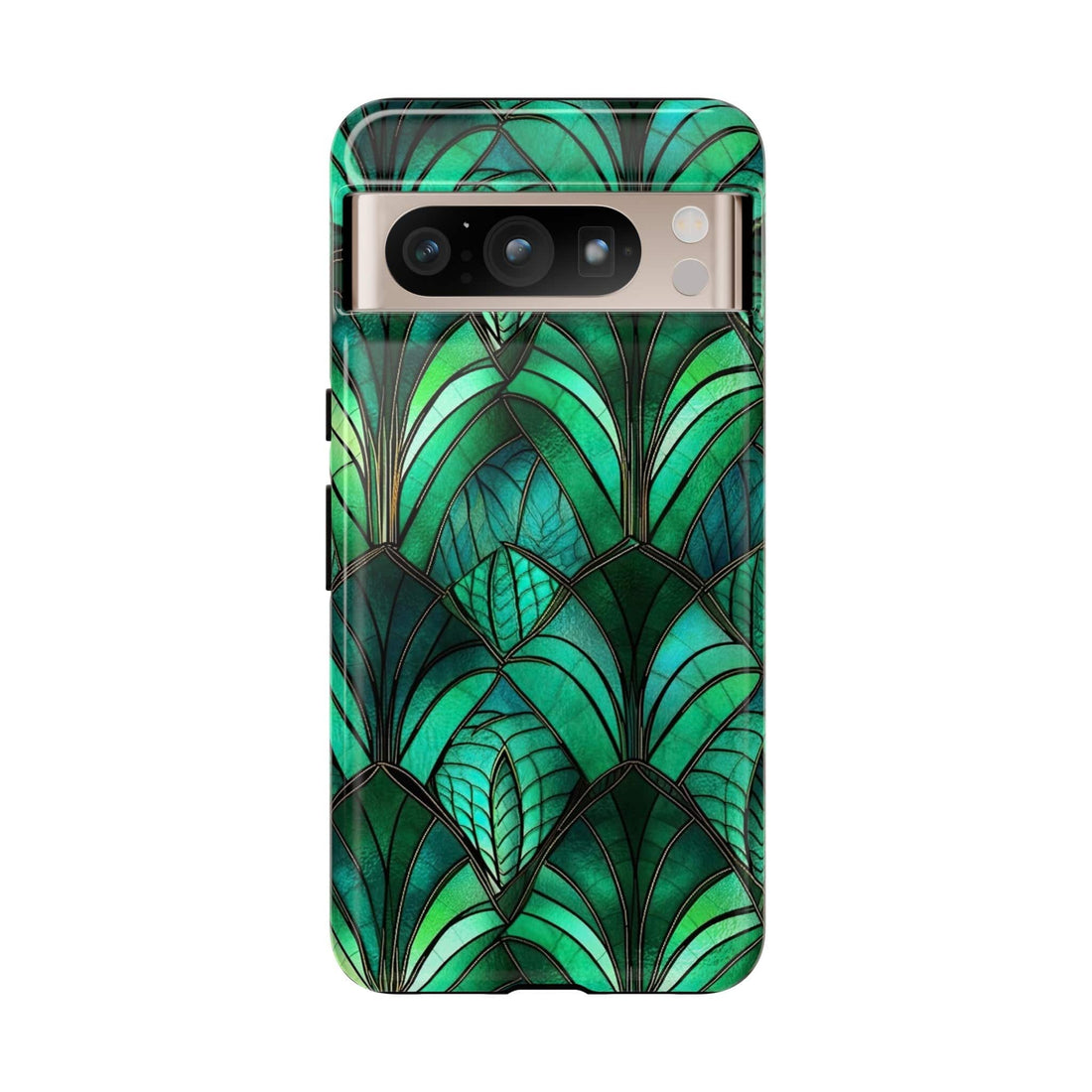 Emerald Green Stained Glass Phone Case