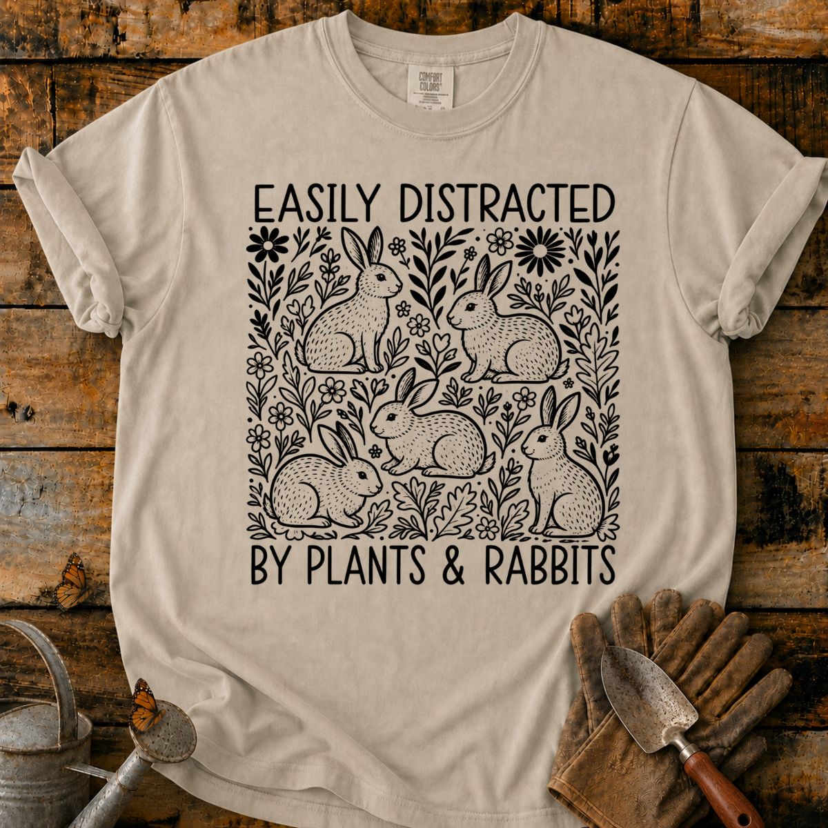 Easily Distracted by Plants & Rabbits T-Shirt