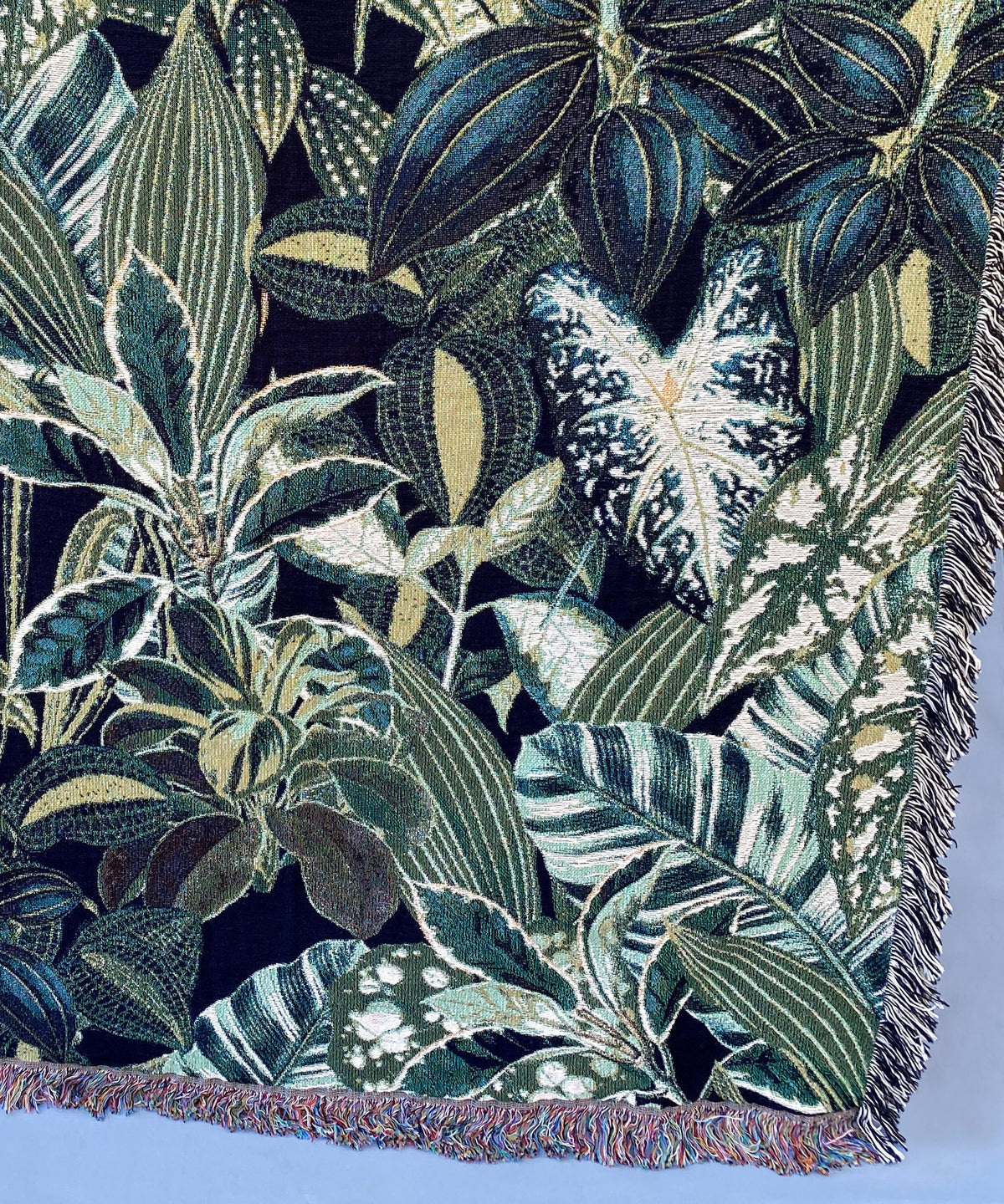 Tropical Houseplant Woven Blanket