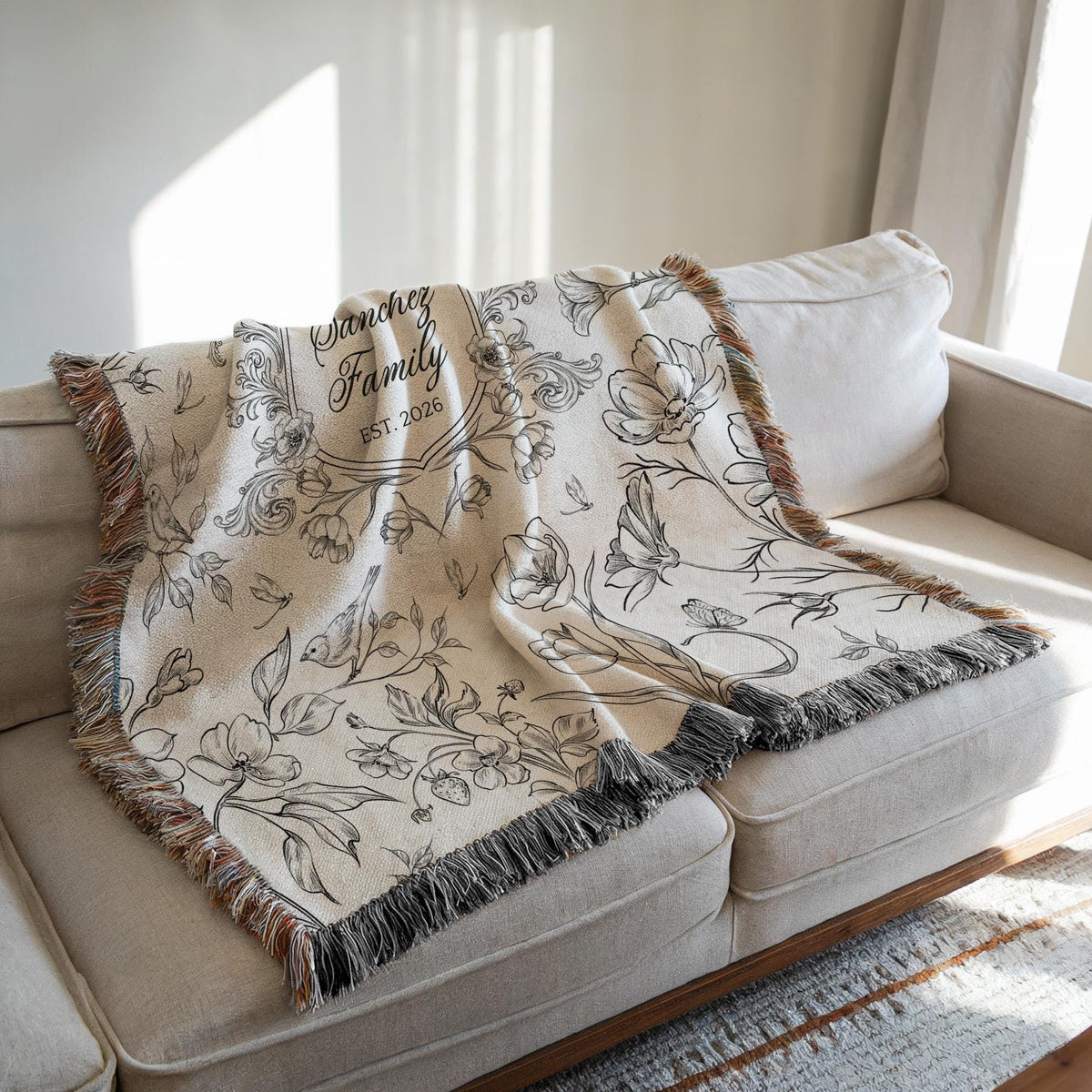 Personalized Family Crest Blanket